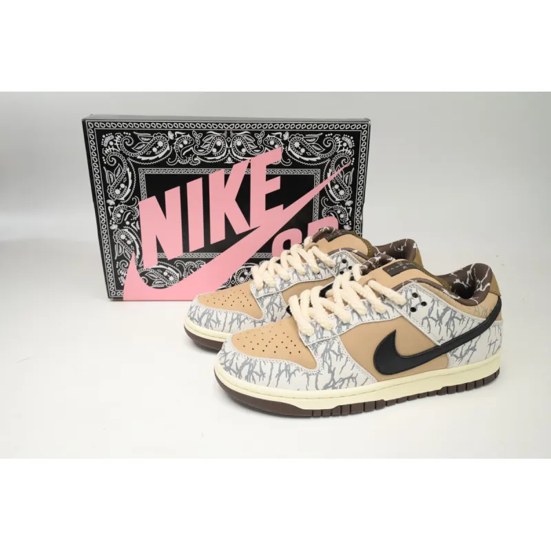 Nike Travis Scott X Nike SB Dunk Low Grey White Cashew Fruit CT5053-010