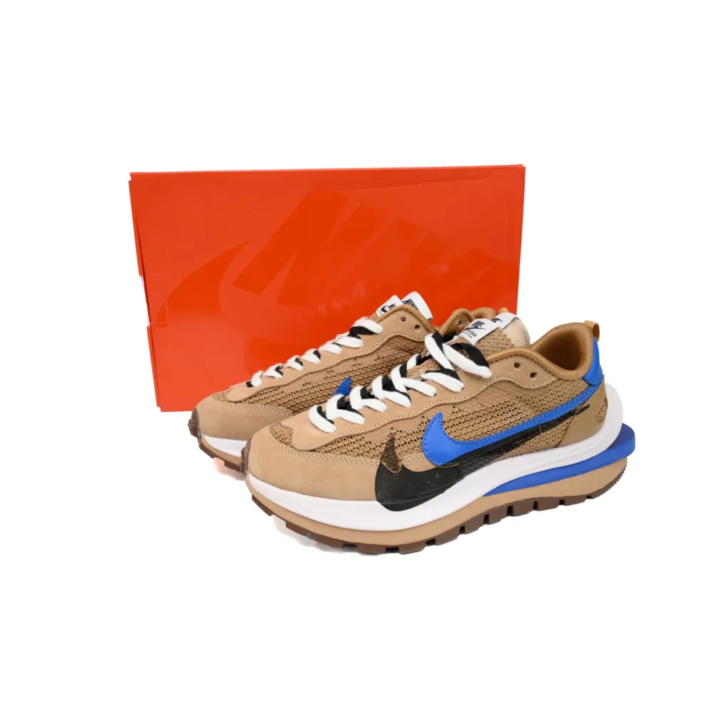  Sacai x Nike VaporWaffle Sesame Brown Blue Black Grid  CV1363-201