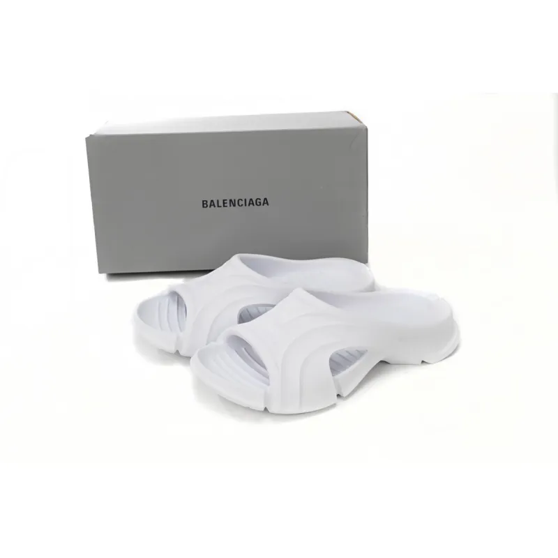 Balenciaga Mold Slide Sandal White 653873W3CE29000