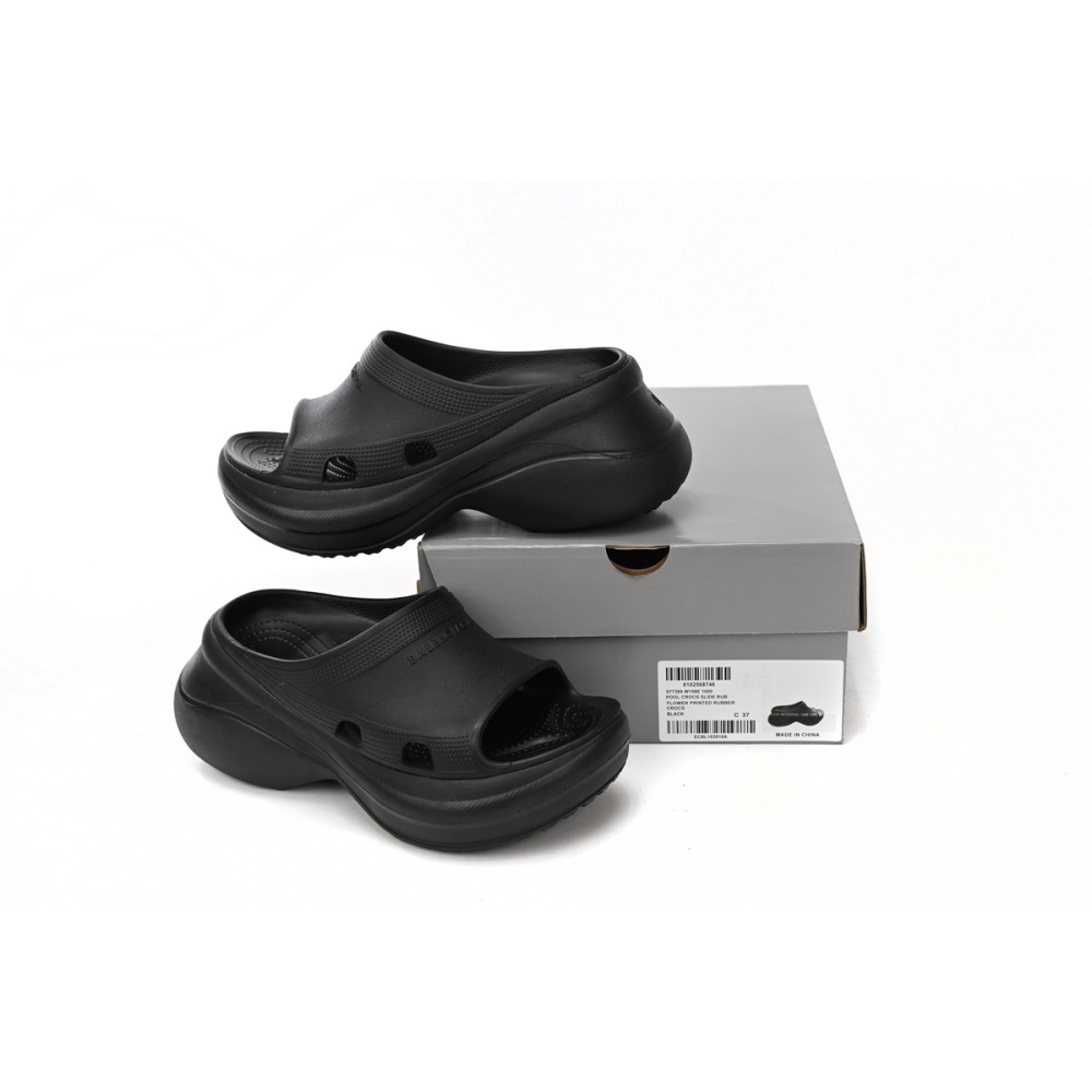 Balenciaga x Crocs Pool Slide Sandals Black (Women's) 677389W1S8E1000