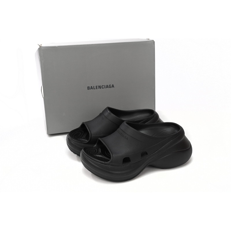 Balenciaga x Crocs Pool Slide Sandals Black (Women's) 677389W1S8E1000