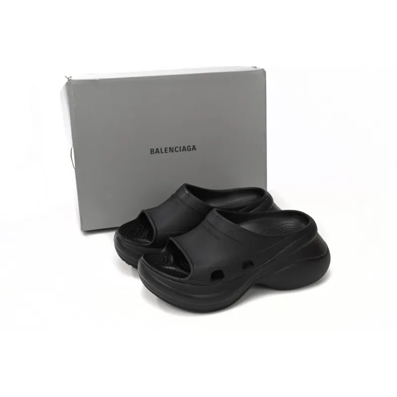 Balenciaga x Crocs Pool Slide Sandals Black (Women's) 677389W1S8E1000