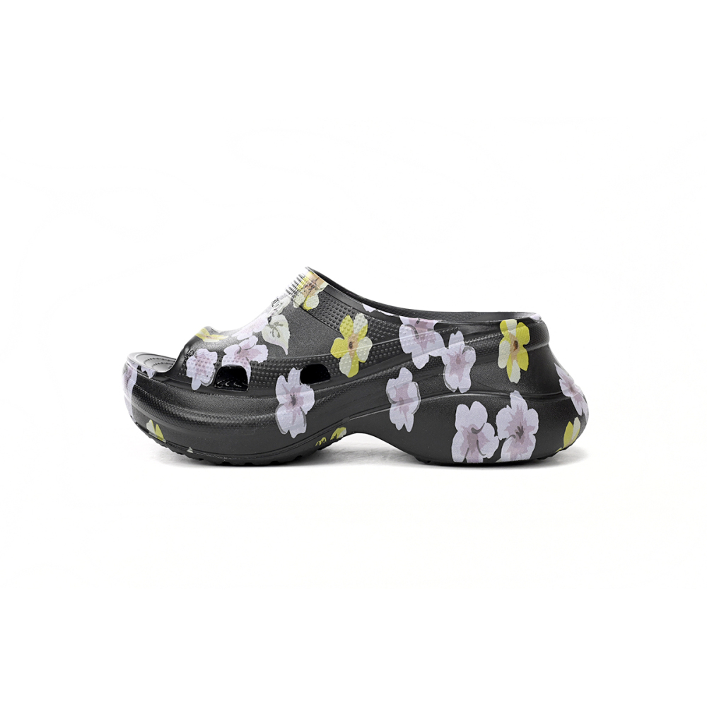 Balenciaga x Crocs Pool Slide Sandals Grey Flower (Women's) 677389W1S8G6556