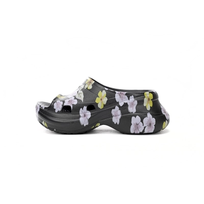Balenciaga x Crocs Pool Slide Sandals Grey Flower (Women's) 677389W1S8G6556 01
