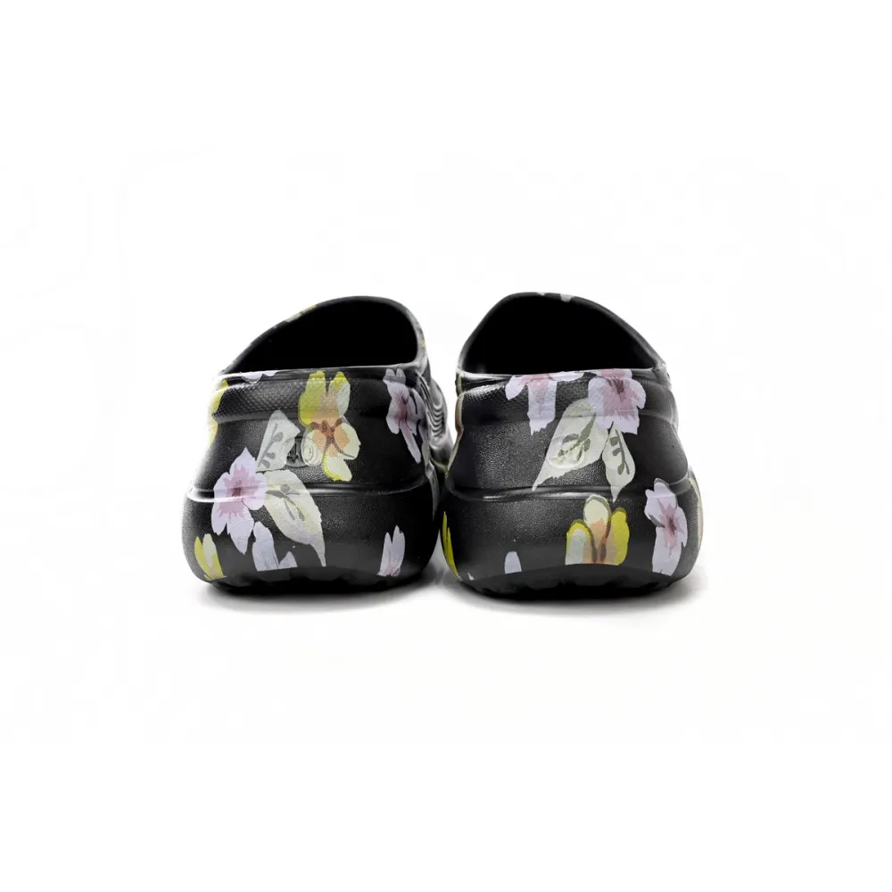Balenciaga x Crocs Pool Slide Sandals Grey Flower (Women's) 677389W1S8G6556