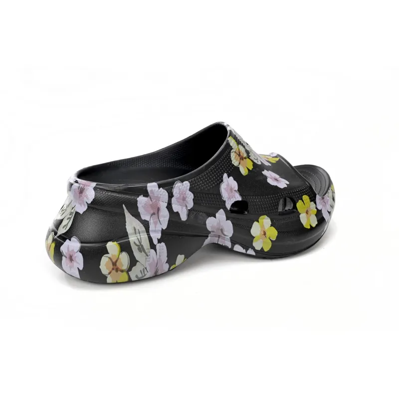 Balenciaga x Crocs Pool Slide Sandals Grey Flower (Women's) 677389W1S8G6556