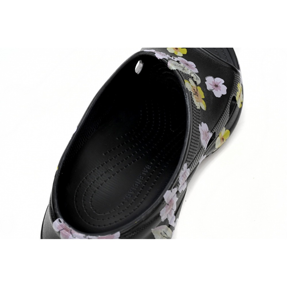 Balenciaga x Crocs Pool Slide Sandals Grey Flower (Women's) 677389W1S8G6556