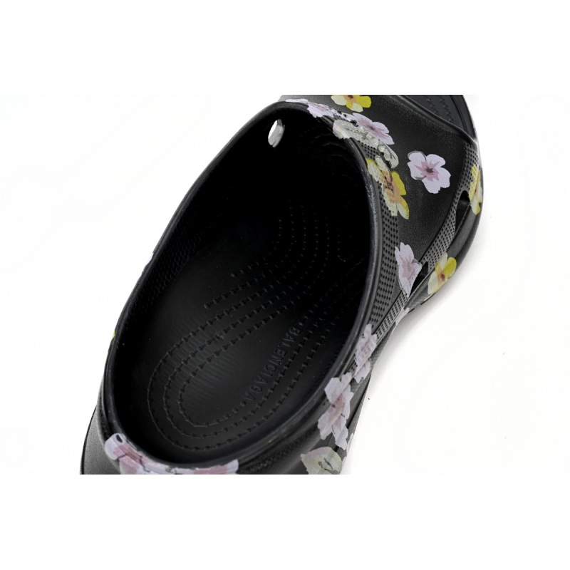 Balenciaga x Crocs Pool Slide Sandals Grey Flower (Women's) 677389W1S8G6556