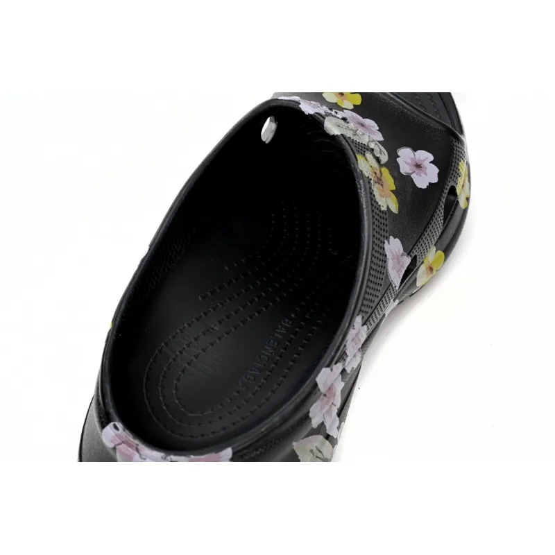 Balenciaga x Crocs Pool Slide Sandals Grey Flower (Women's) 677389W1S8G6556