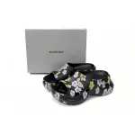 Balenciaga x Crocs Pool Slide Sandals Grey Flower (Women's) 677389W1S8G6556