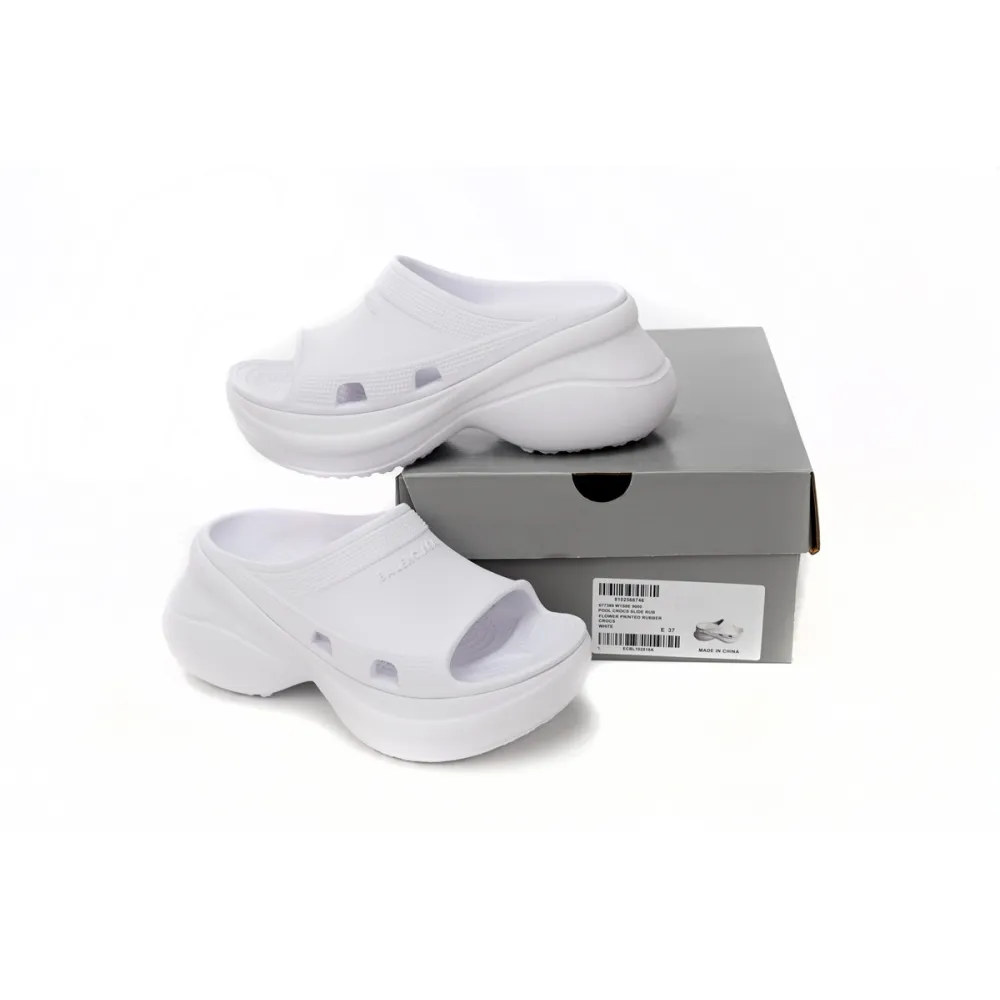 Balenciaga x Crocs Pool Slide Sandals White (Women's)  677389W1S8E9000