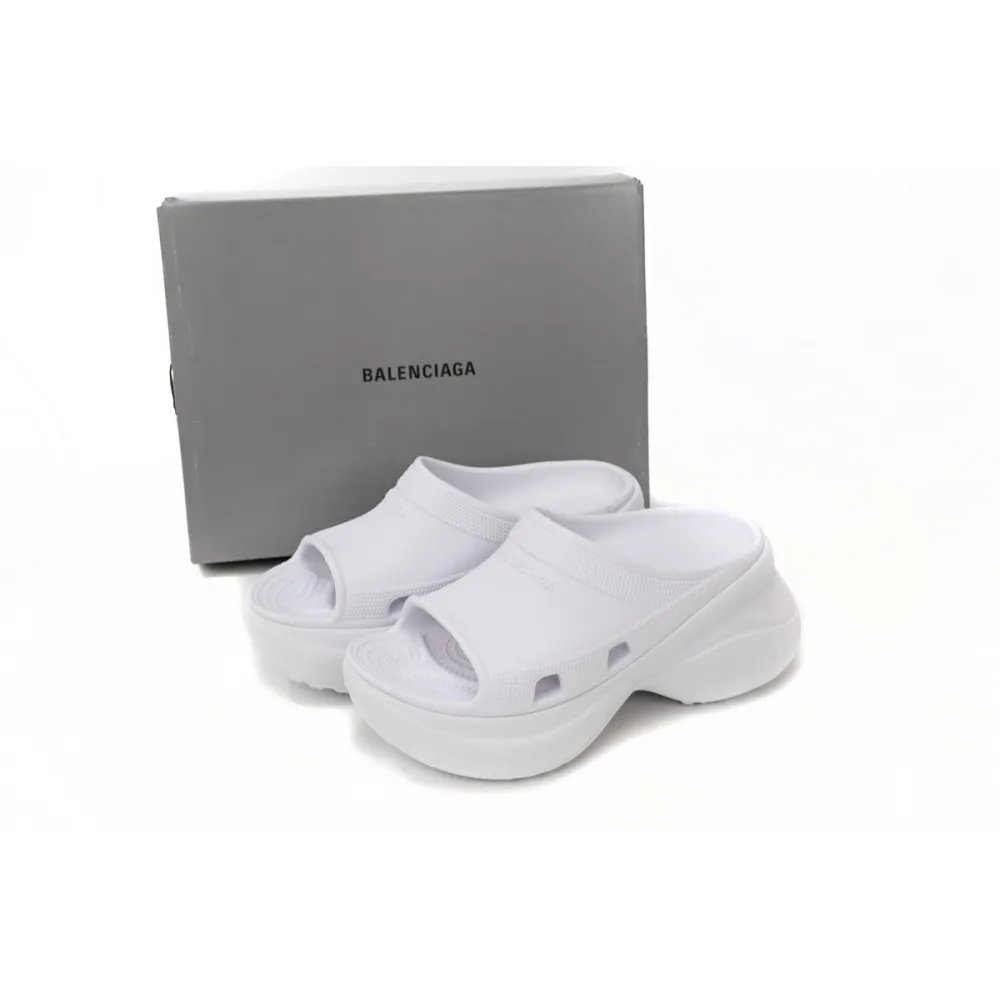 Balenciaga x Crocs Pool Slide Sandals White (Women's)  677389W1S8E9000