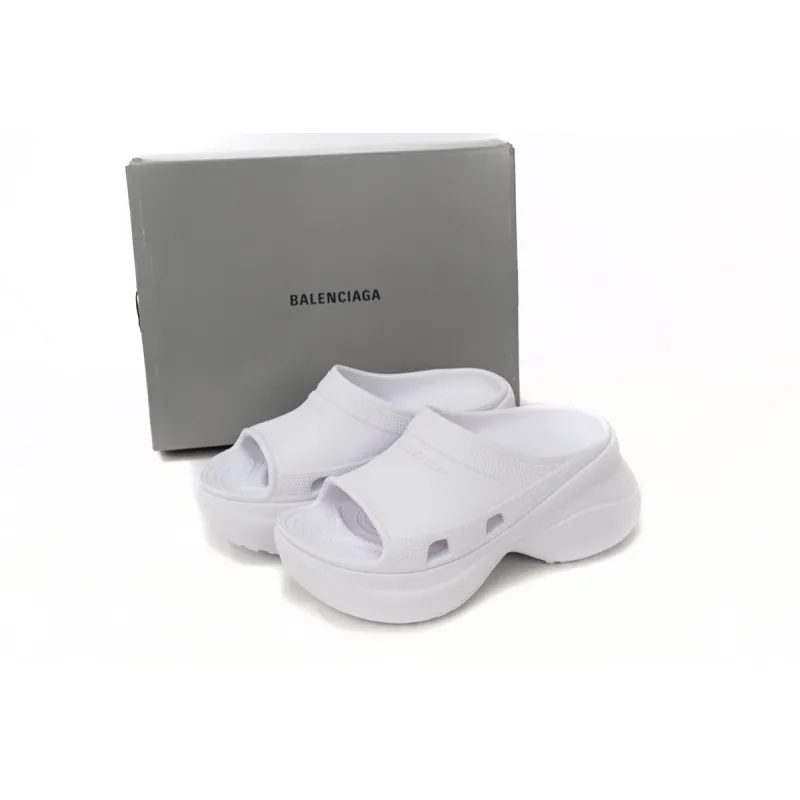 Balenciaga x Crocs Pool Slide Sandals White (Women's)  677389W1S8E9000