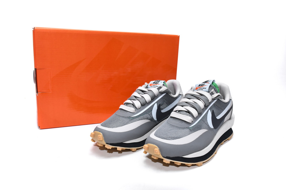 Nike LD Waffle sacai CLOT Kiss of Death 2 Cool Grey  DH3114-001 