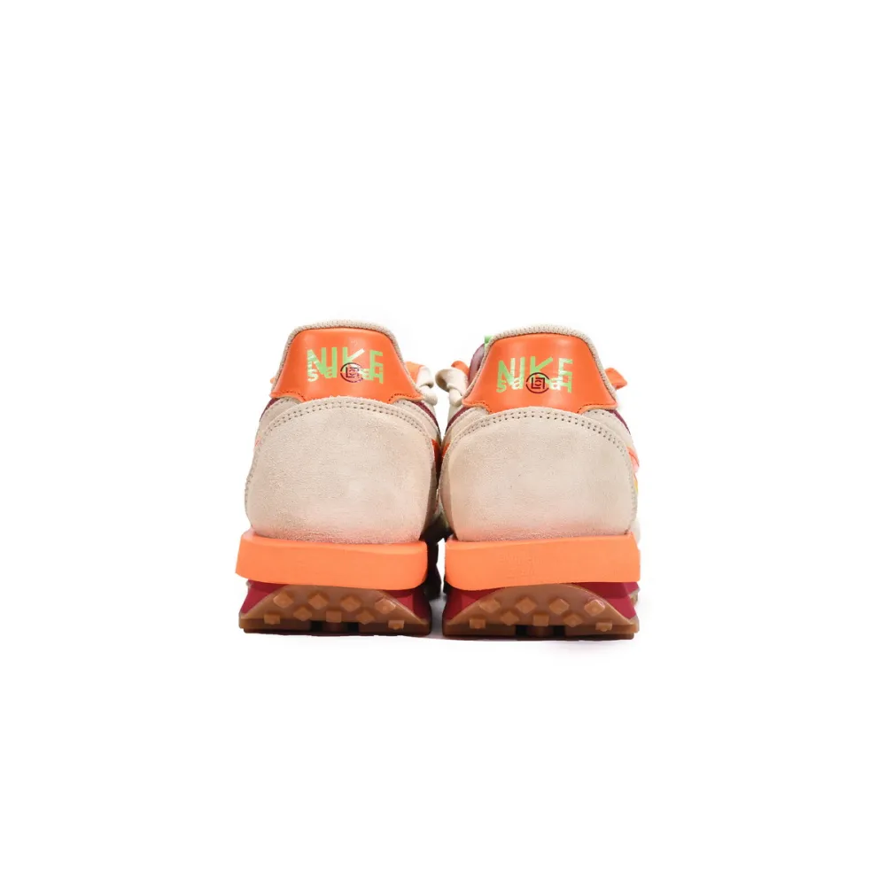 Nike LD Waffle sacai CLOT Kiss of Death Net Orange Blaze  DH1347-100
