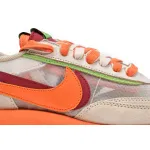 Nike LD Waffle sacai CLOT Kiss of Death Net Orange Blaze  DH1347-100