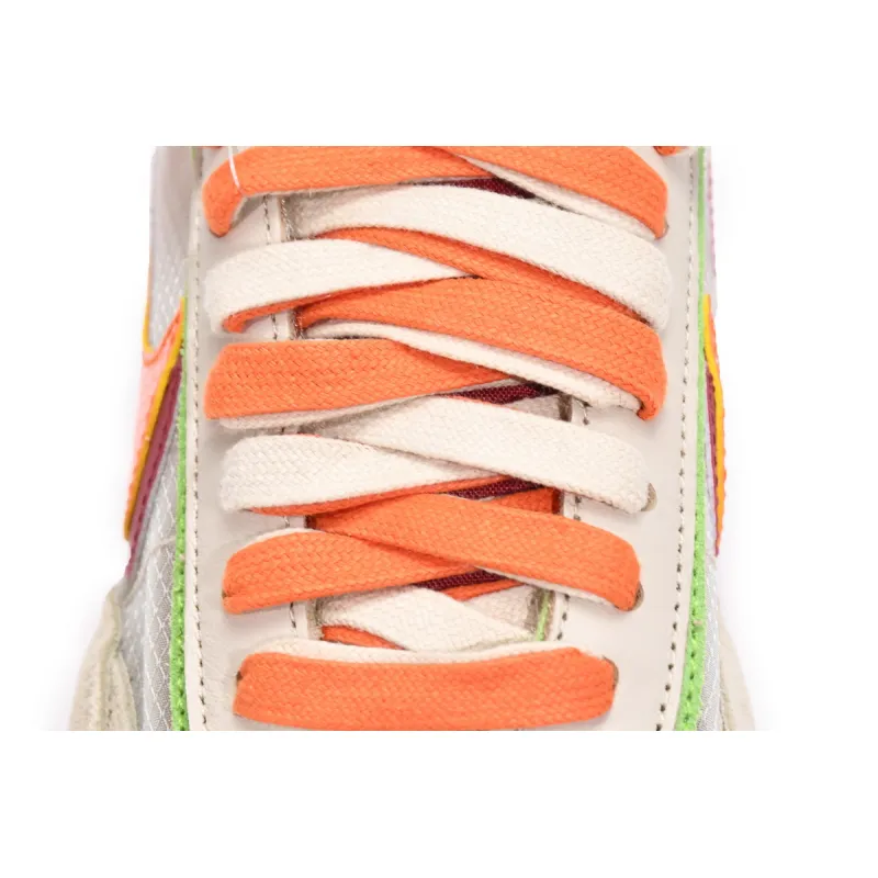 Nike LD Waffle sacai CLOT Kiss of Death Net Orange Blaze  DH1347-100