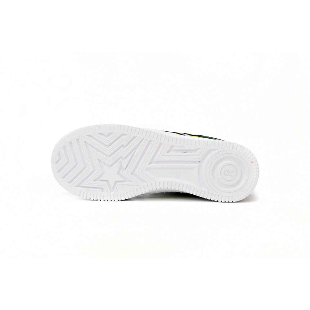  A Bathing Ape Bape Sta Low Black Green Mirror Surface 1H20 190 046