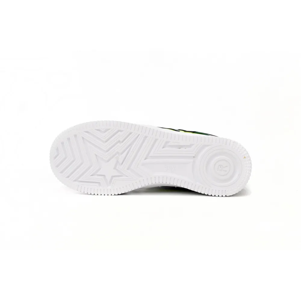  A Bathing Ape Bape Sta Low Black Green Mirror Surface 1H20 190 046
