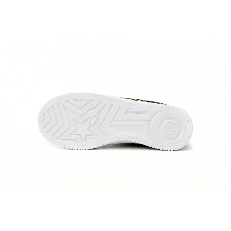  A Bathing Ape Bape Sta Low Black Green Mirror Surface 1H20 190 046