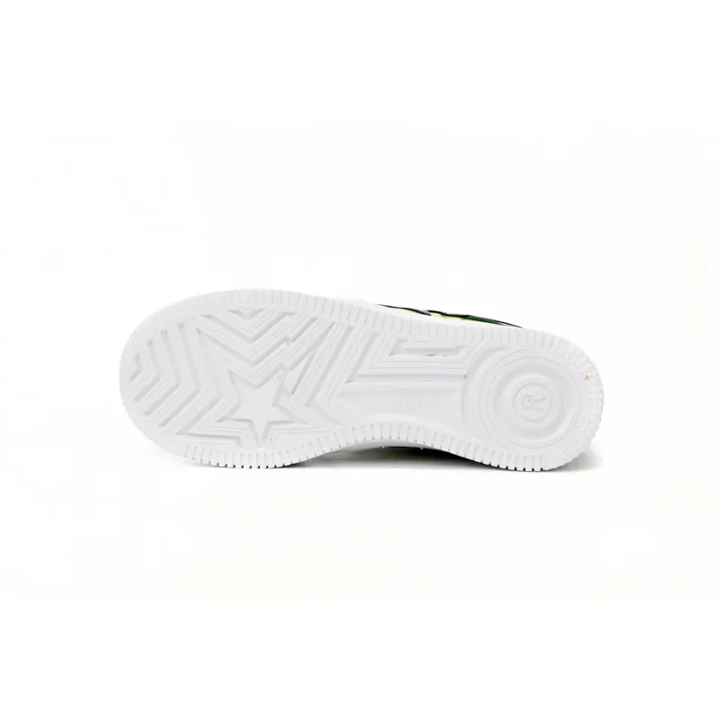  A Bathing Ape Bape Sta Low Black Green Mirror Surface 1H20 190 046