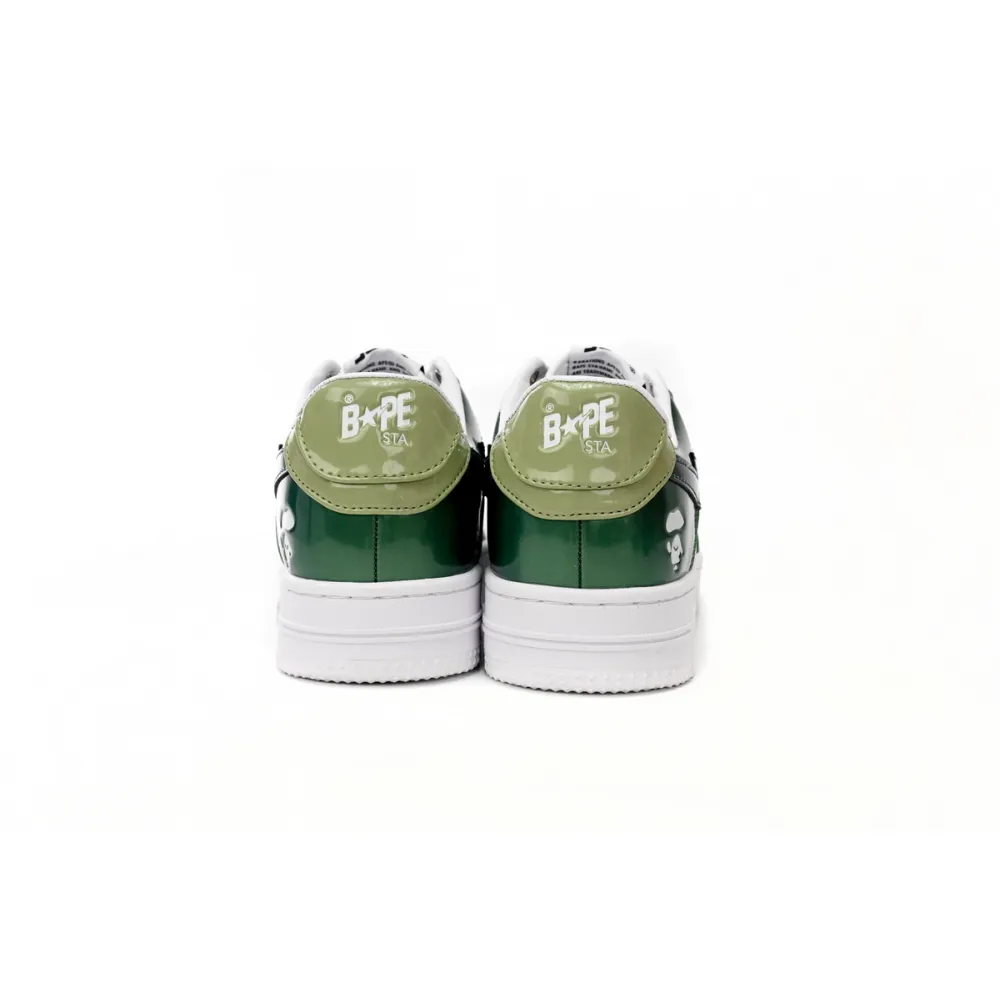  A Bathing Ape Bape Sta Low Black Green Mirror Surface 1H20 190 046