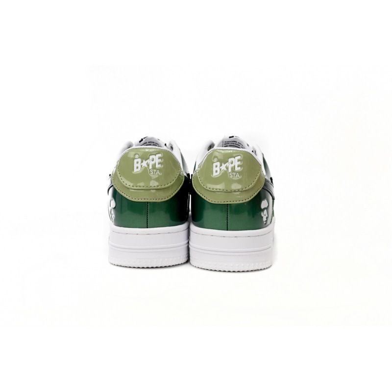  A Bathing Ape Bape Sta Low Black Green Mirror Surface 1H20 190 046
