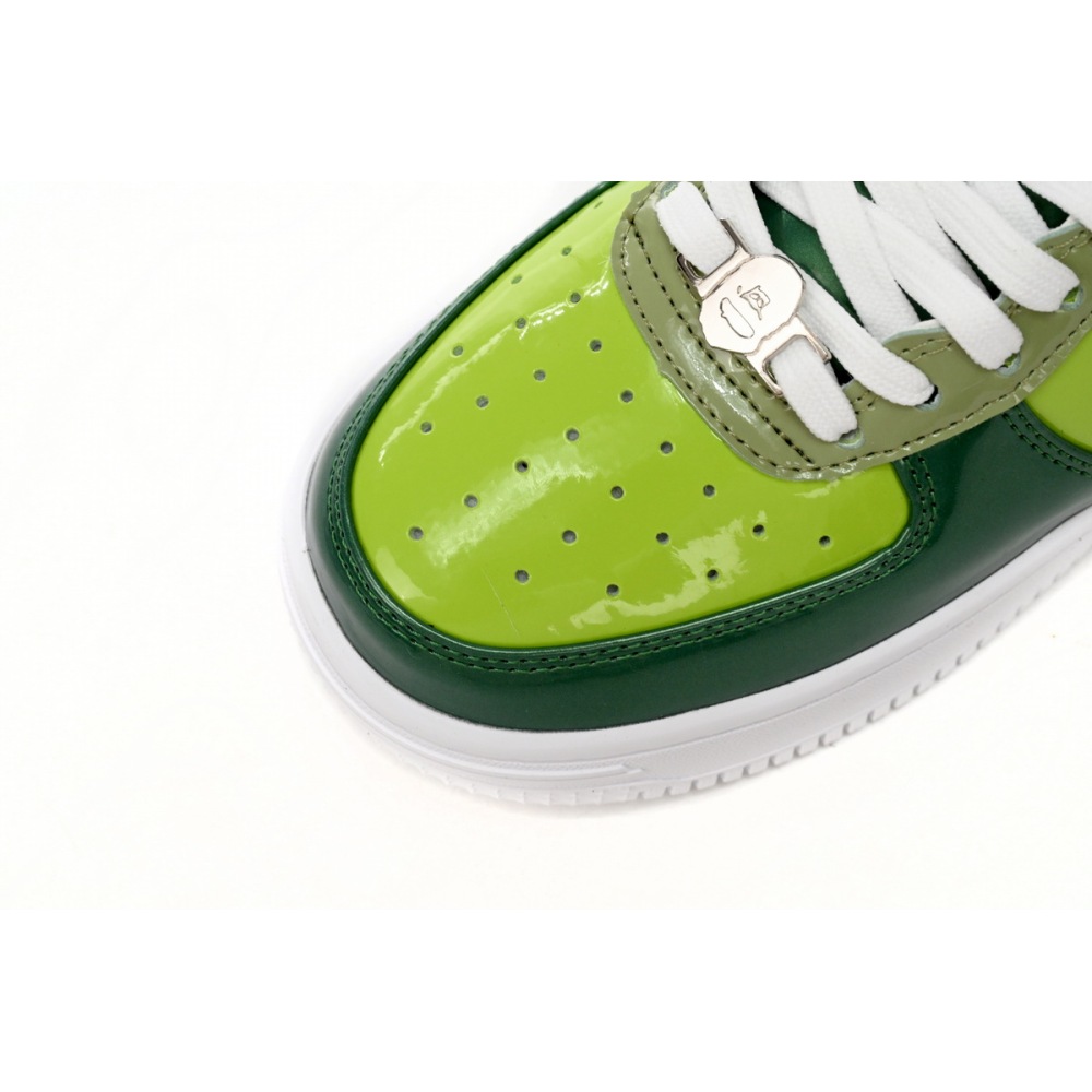 A Bathing Ape Bape Sta Low Black Green Mirror Surface 1H20 190 046