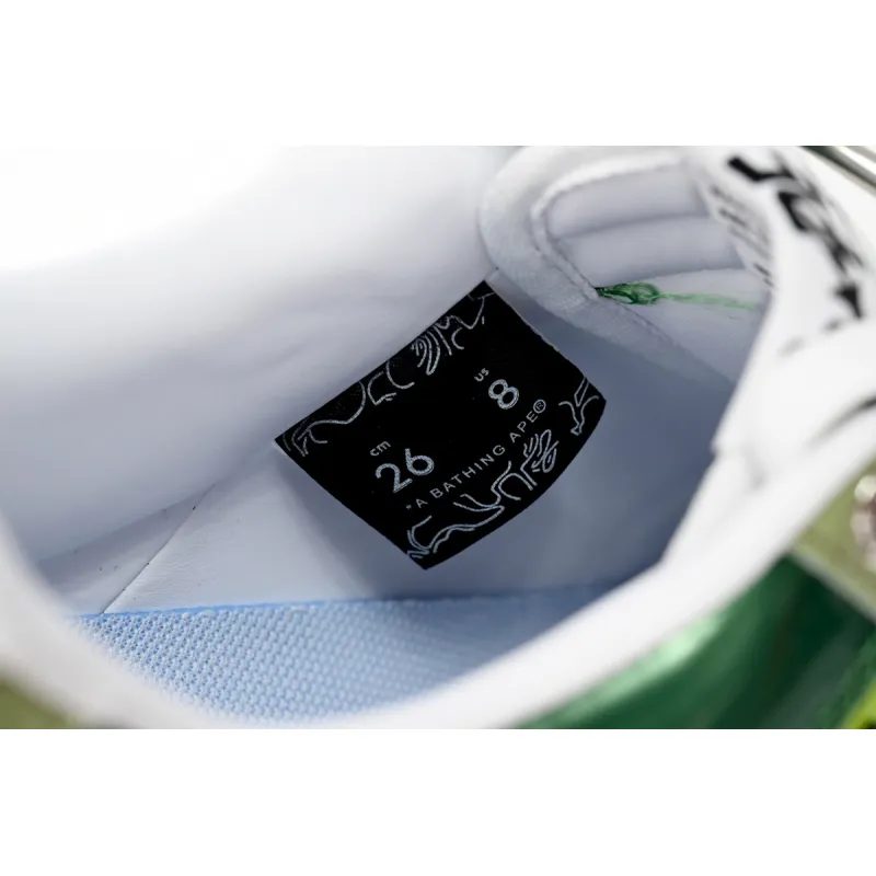  A Bathing Ape Bape Sta Low Black Green Mirror Surface 1H20 190 046