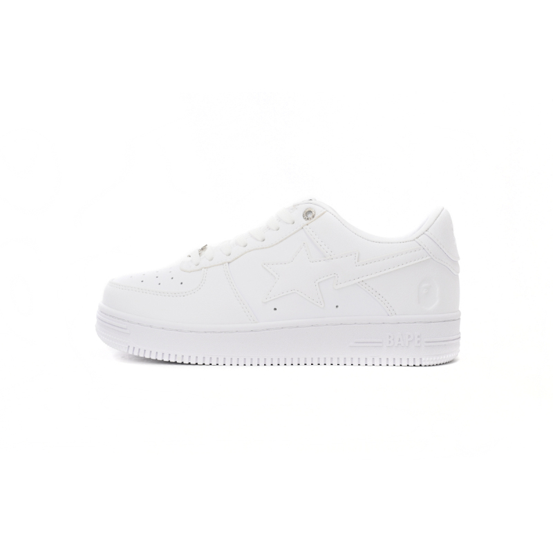  A Bathing Ape Bape Sta Low White  1H70-191-006 