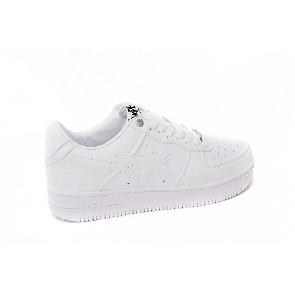  A Bathing Ape Bape Sta Low White  1H70-191-006 