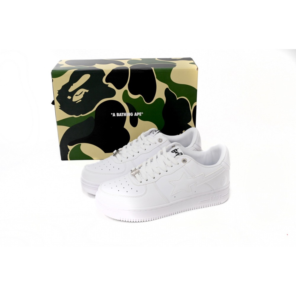  A Bathing Ape Bape Sta Low White  1H70-191-006 