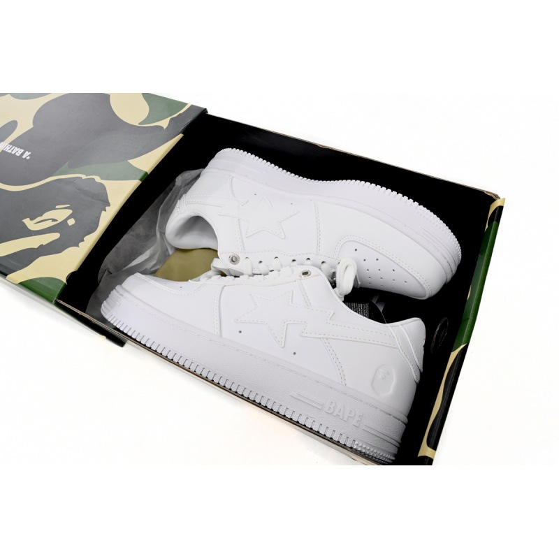  A Bathing Ape Bape Sta Low White  1H70-191-006 