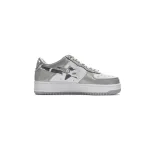  A Bathing Ape Bape Sta Low White Grey Mirror Surface 