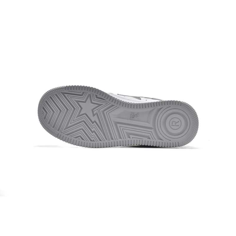  A Bathing Ape Bape Sta Low White Grey Mirror Surface 