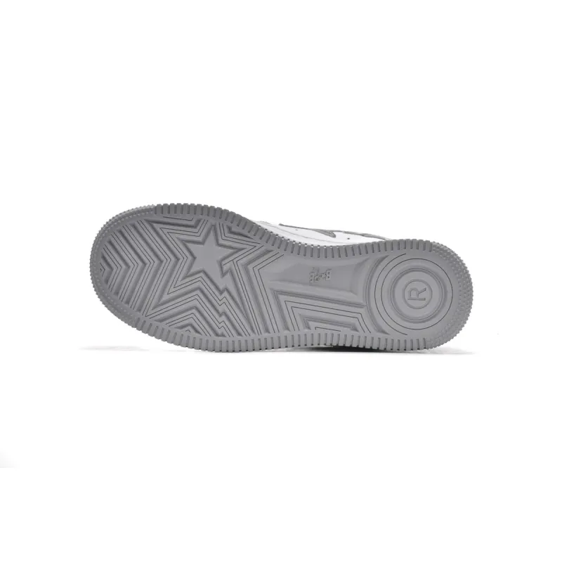  A Bathing Ape Bape Sta Low White Grey Mirror Surface 