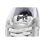  A Bathing Ape Bape Sta Low White Grey Mirror Surface 