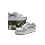  A Bathing Ape Bape Sta Low White Grey Mirror Surface 