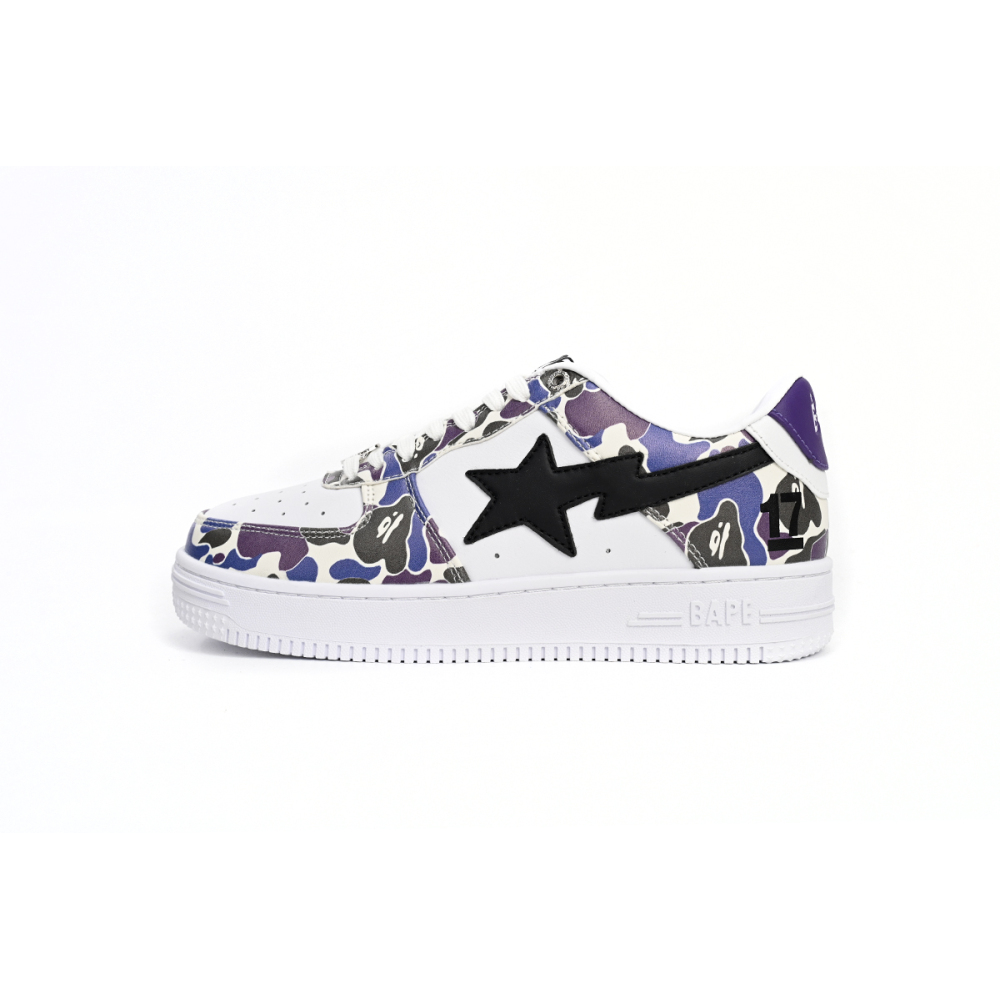  A Bathing Ape Bape Sta Low White Purple Color Spray  1H30-191-004 