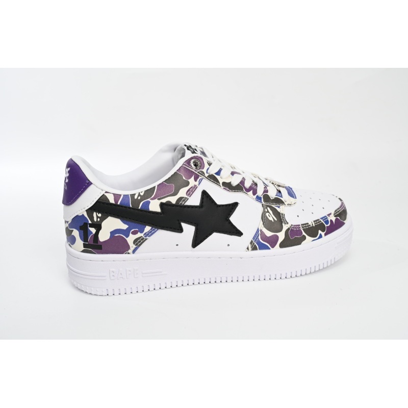 A Bathing Ape Bape Sta Low White Purple Color Spray  1H30-191-004 