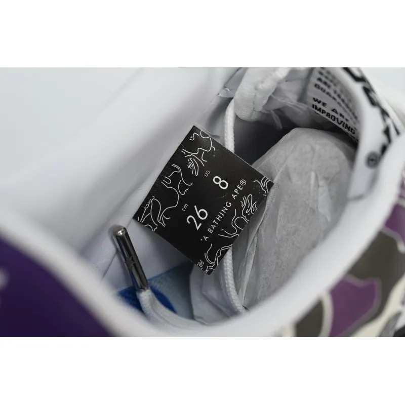  A Bathing Ape Bape Sta Low White Purple Color Spray  1H30-191-004 