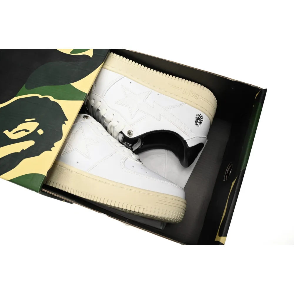 A Bathing Ape Bape Sta Black White Silver  1H70-191-022 