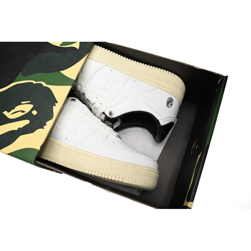 A Bathing Ape Bape Sta Black White Silver  1H70-191-022 