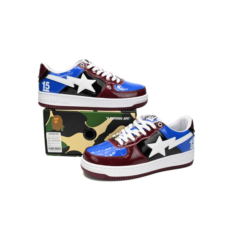 A Bathing Ape Bape Sta Low Baijiu red blue 1H22-191-027