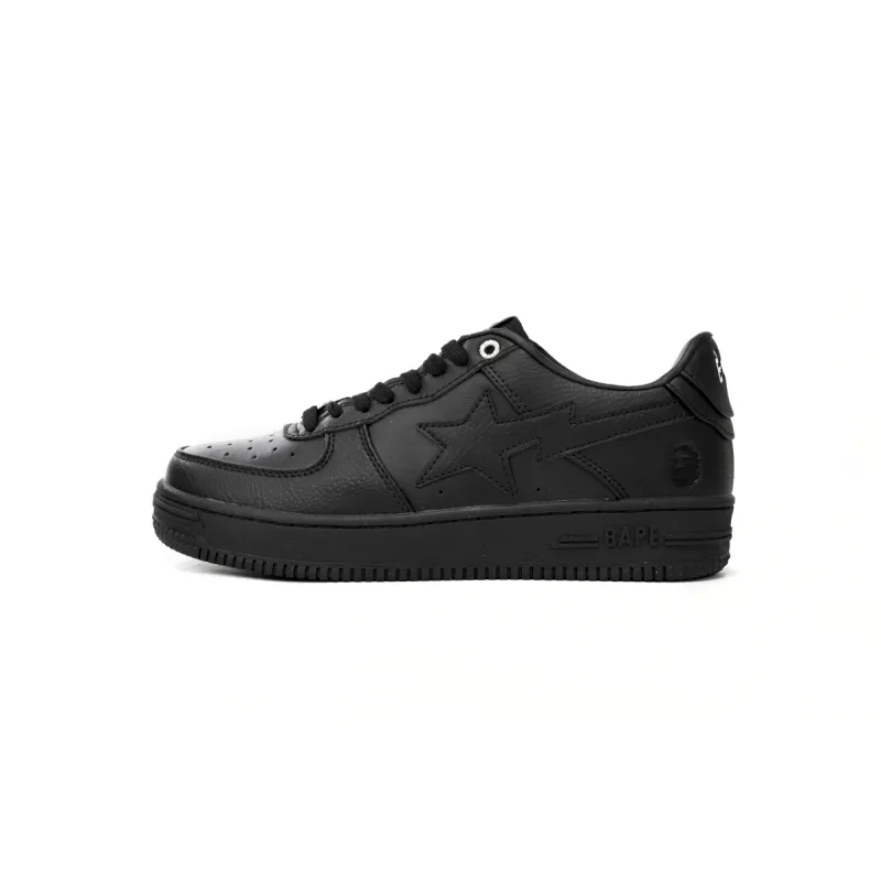 A Bathing Ape Bape Sta Low Black  1J30 -191- 013