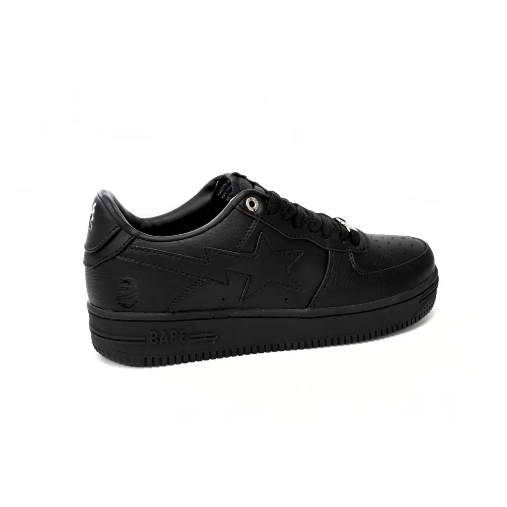 A Bathing Ape Bape Sta Low Black  1J30 -191- 013