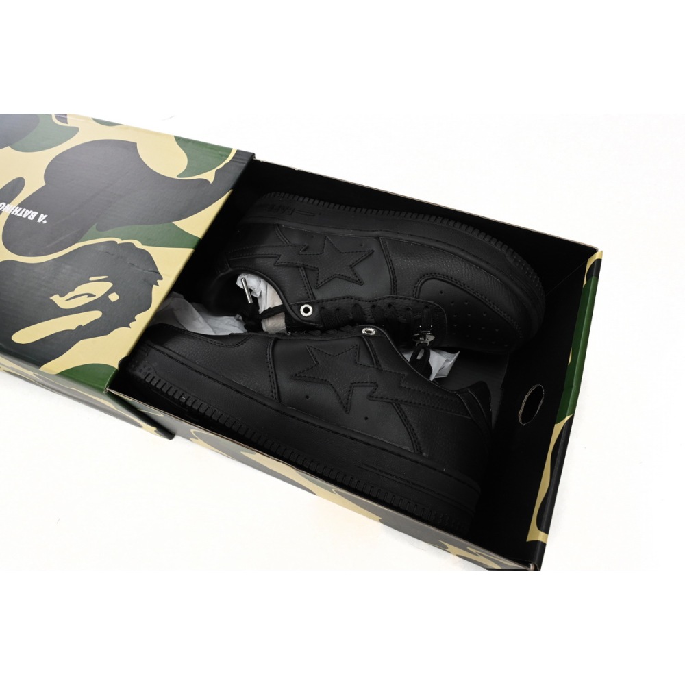A Bathing Ape Bape Sta Low Black  1J30 -191- 013