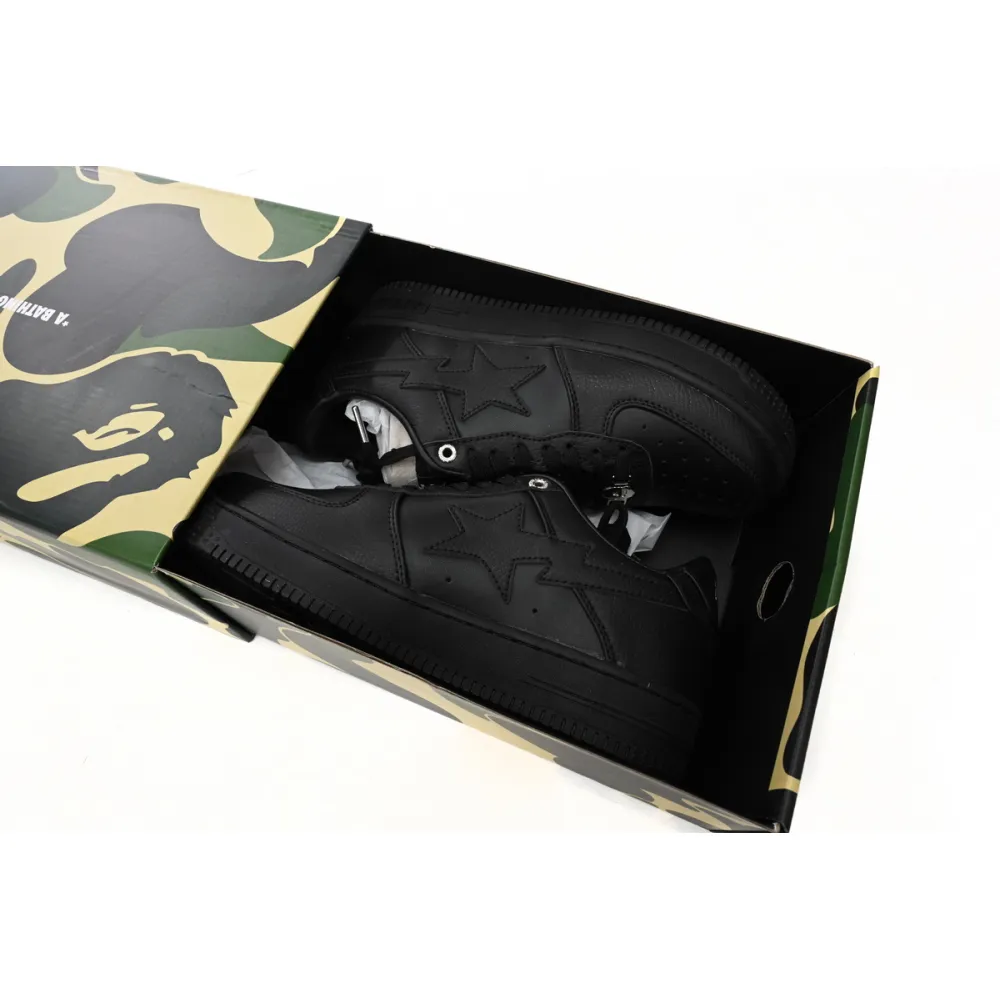A Bathing Ape Bape Sta Low Black  1J30 -191- 013