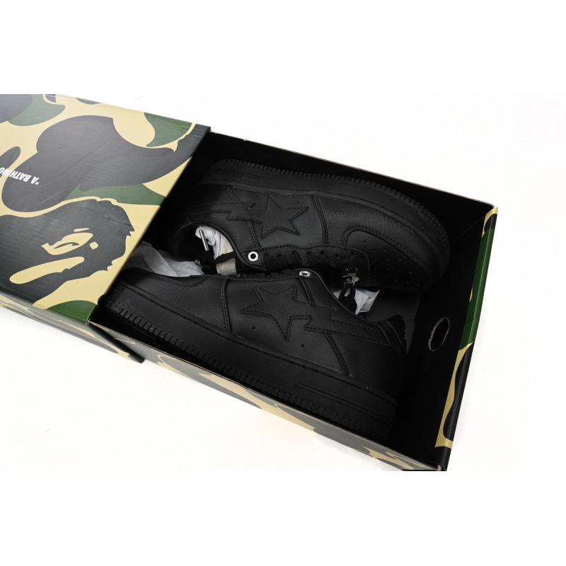 A Bathing Ape Bape Sta Low Black  1J30 -191- 013