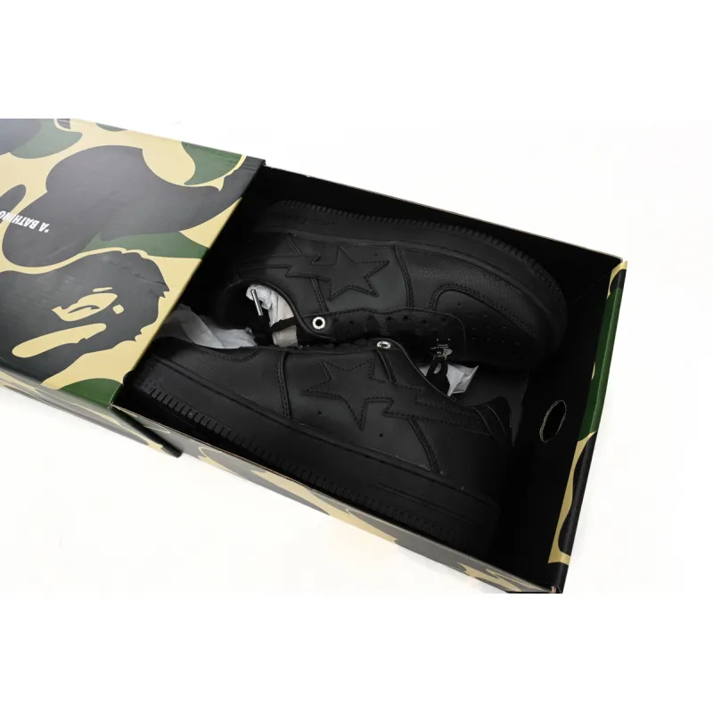 A Bathing Ape Bape Sta Low Black  1J30 -191- 013